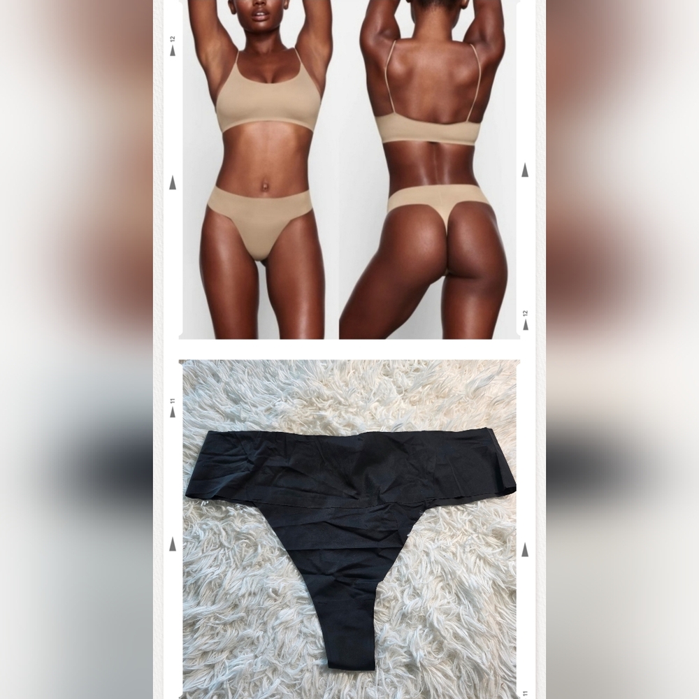 Skims Naked Dipped Thong/2X NWT/  ONYX